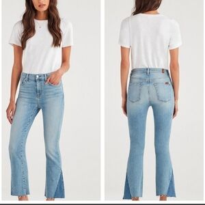 7 For Mankind High waist slim Kick Jeans step Hem
